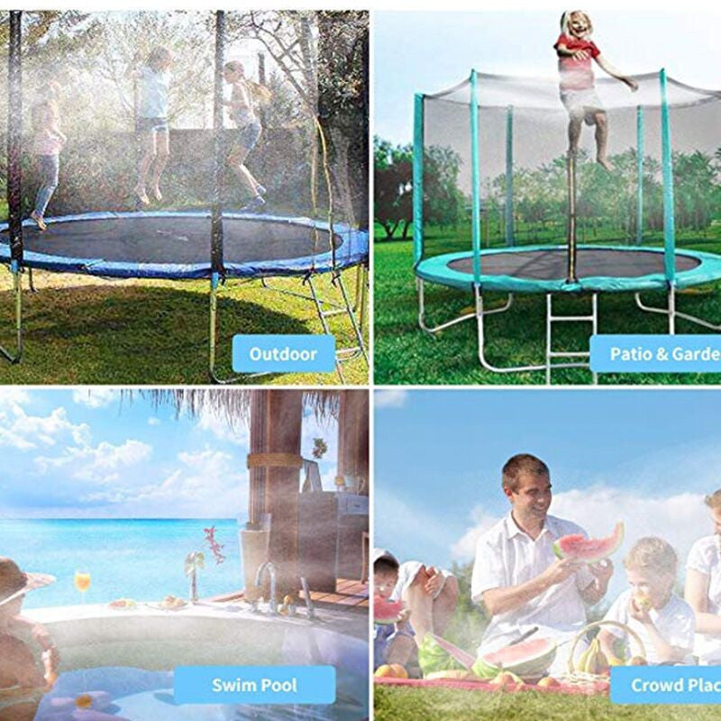 Trampoline Splash Sprinkler-Backyard Water-Misting Hose