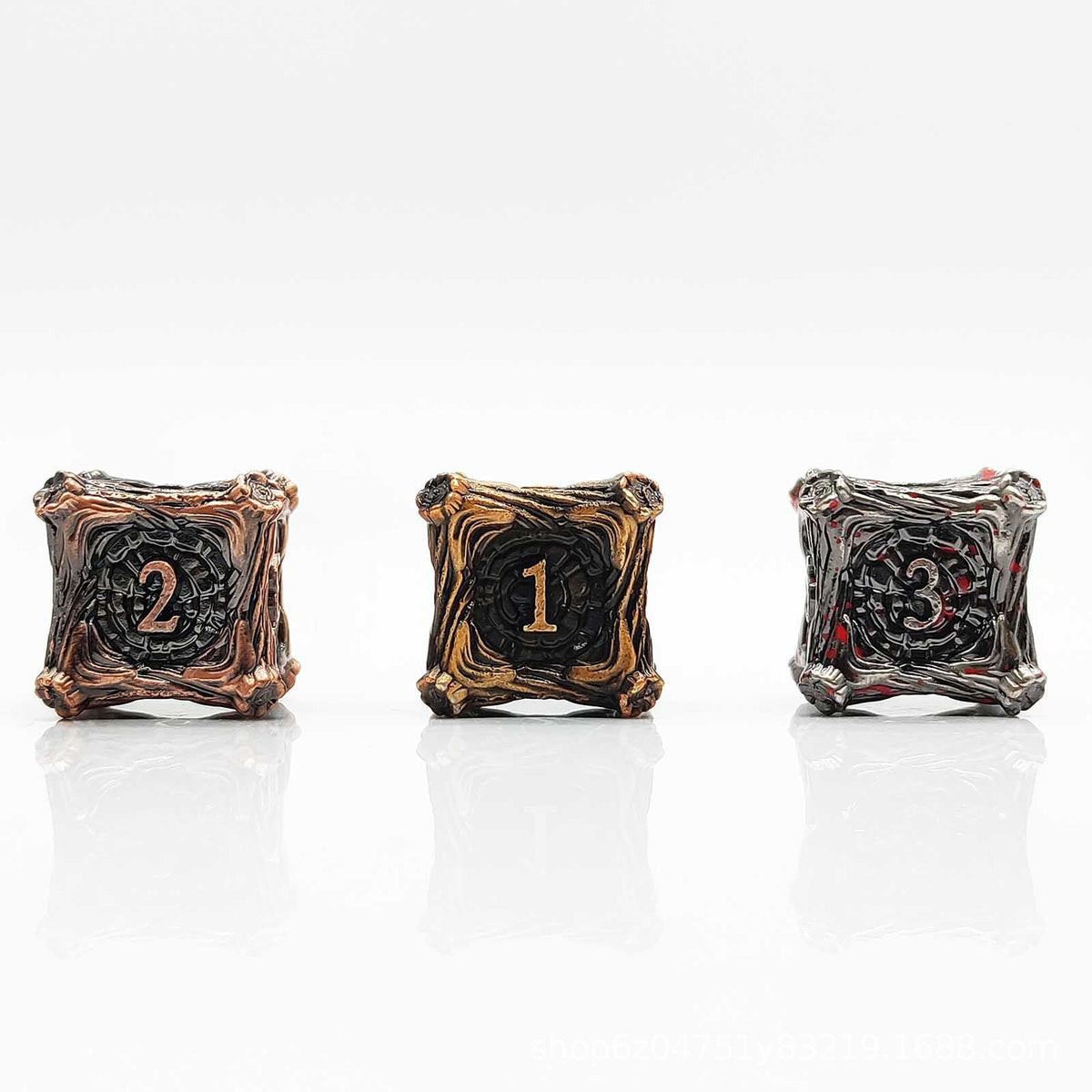 Zinc Alloy Polyhedral RPG Dice Set for Tabletop Role-Playing and Board Games