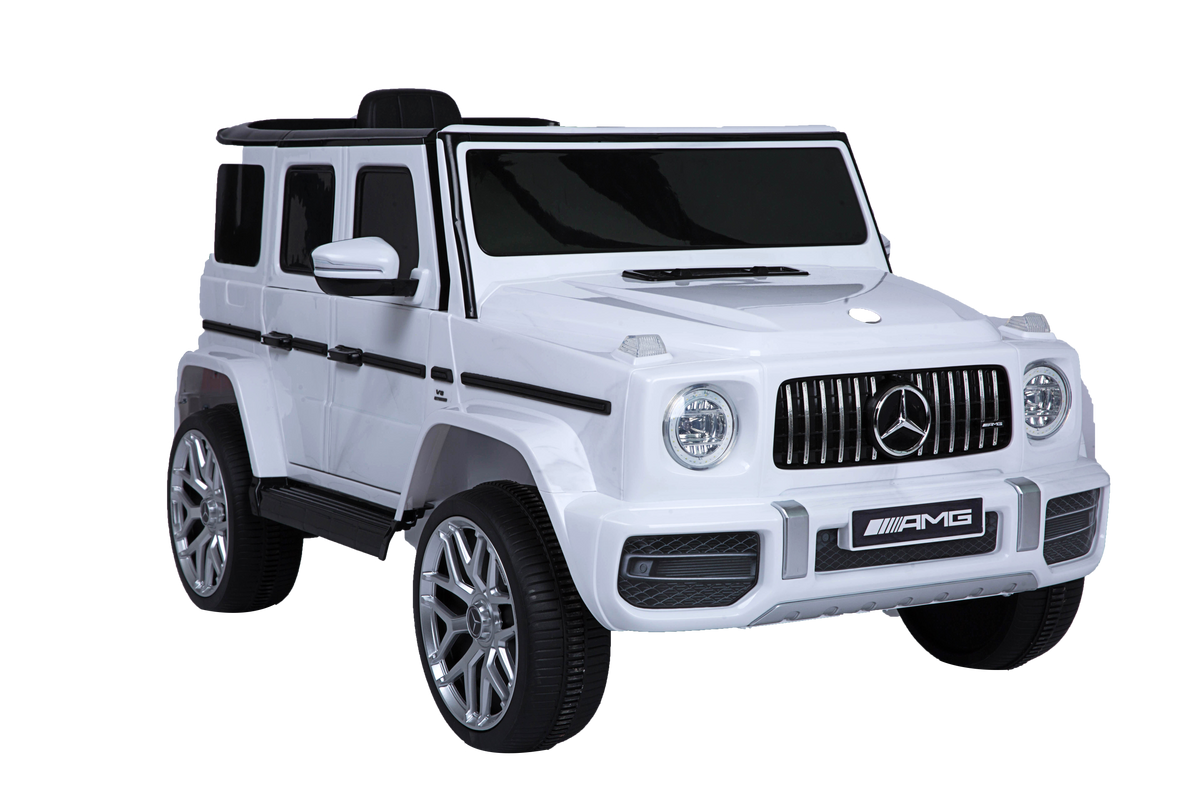 Licensed Mercedes-Benz G63 12V Kids Ride-On Car with Parental Remote Control – White