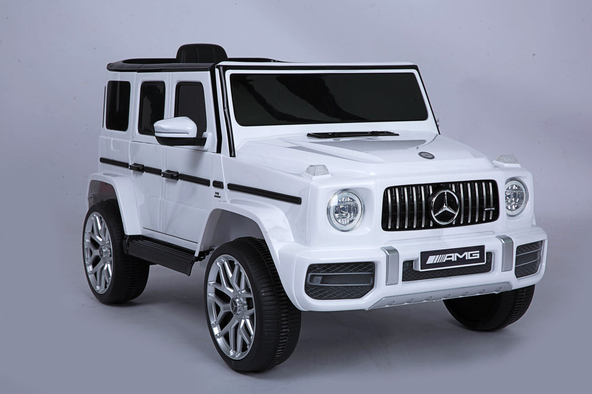 Licensed Mercedes-Benz G63 12V Kids Ride-On Car with Parental Remote Control – White