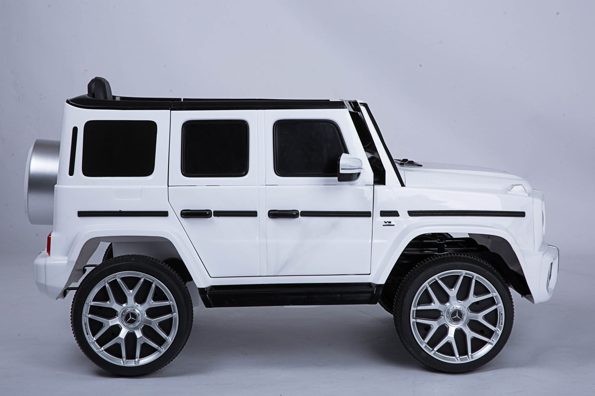 Licensed Mercedes-Benz G63 12V Kids Ride-On Car with Parental Remote Control – White
