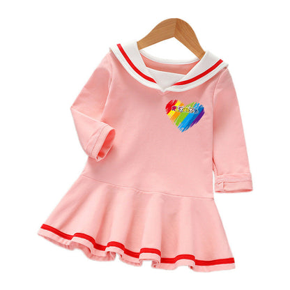 Long sleeved dress cotton baby