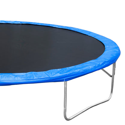 14FT Backyard Trampoline with Basketball Hoop, Safety Enclosure and Ladder