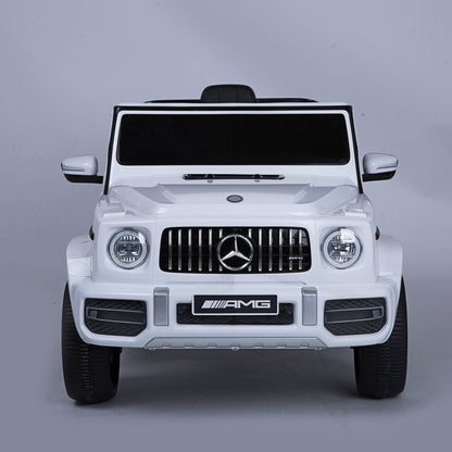 Licensed Mercedes-Benz G63 12V Kids Ride-On Car with Parental Remote Control – White