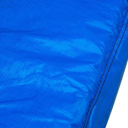 12FT Blue Kids Trampoline with Safety Enclosure Net, Basketball Hoop and Ladder – 130 lb Capacity