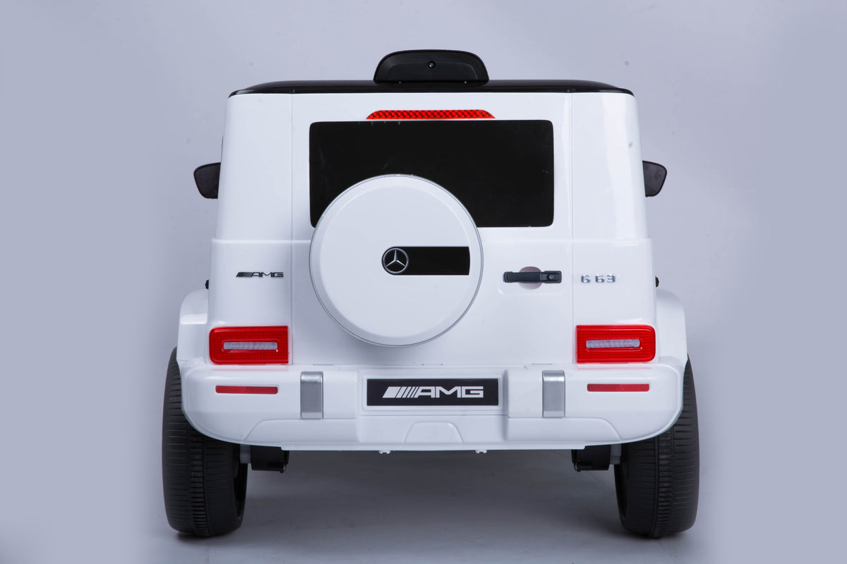 Licensed Mercedes-Benz G63 12V Kids Ride-On Car with Parental Remote Control – White