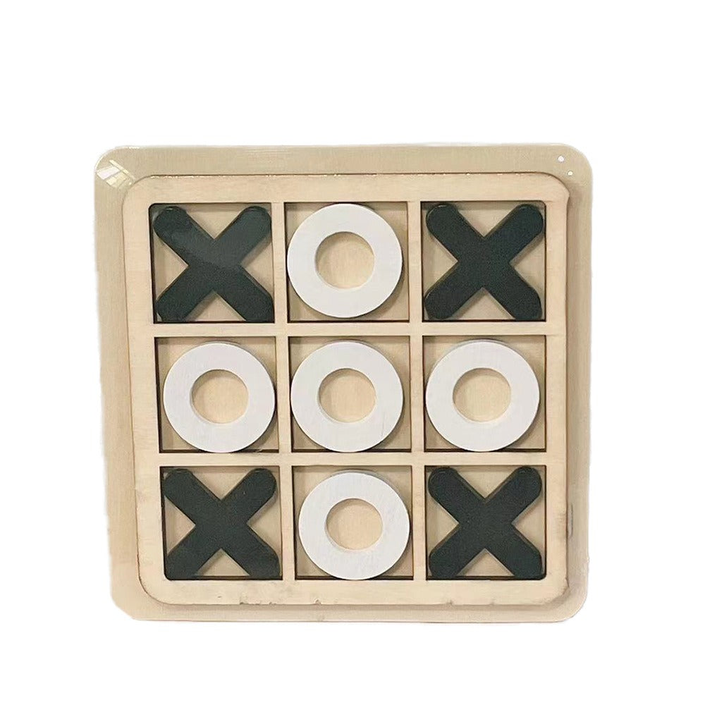 Wooden X and O Strategy Board Game for Kids – 14CM Educational Puzzle Toy