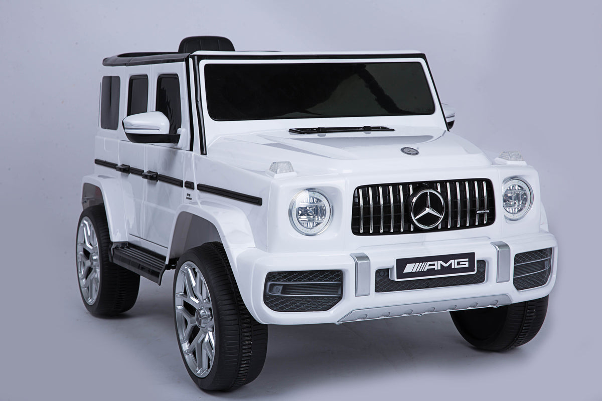 Licensed Mercedes-Benz G63 12V Kids Ride-On Car with Parental Remote Control – White