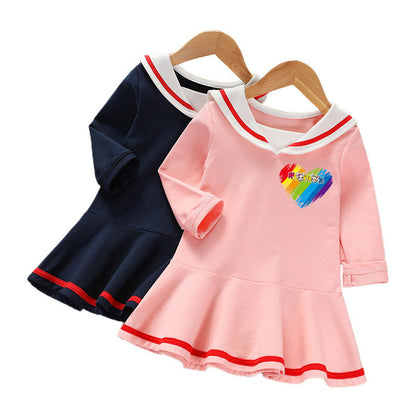 Long sleeved dress cotton baby