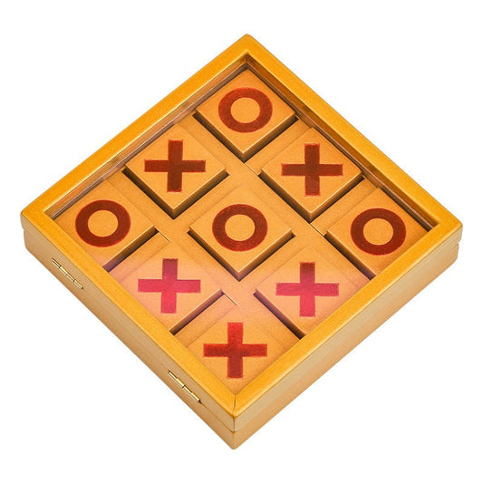 Wooden X and O Strategy Board Game for Kids – 14CM Educational Puzzle Toy