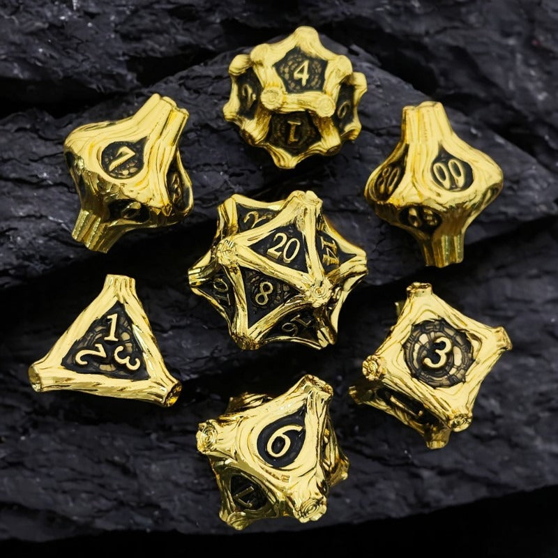Zinc Alloy Polyhedral RPG Dice Set for Tabletop Role-Playing and Board Games