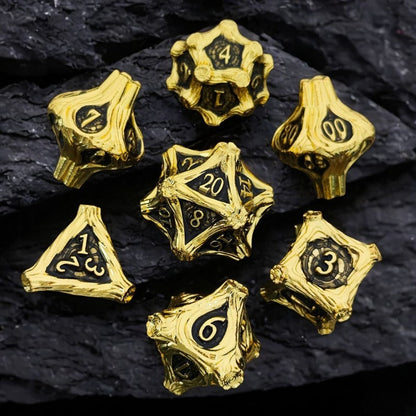Zinc Alloy Polyhedral RPG Dice Set for Tabletop Role-Playing and Board Games