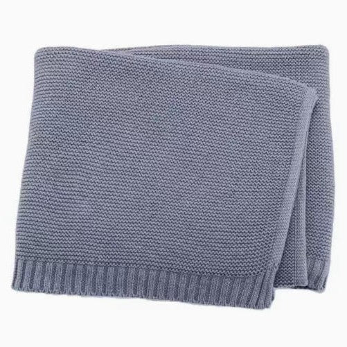 Cotton Knitted Baby Blanket with Embroidered Bear and Personalized Name, Soft Infant Car Seat Cover and Nap Blanket