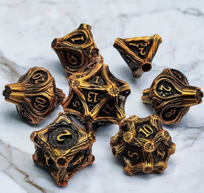 Zinc Alloy Polyhedral RPG Dice Set for Tabletop Role-Playing and Board Games