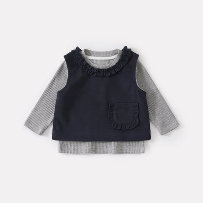 Checkered Diaper Cover and Wide Leg Pants Set