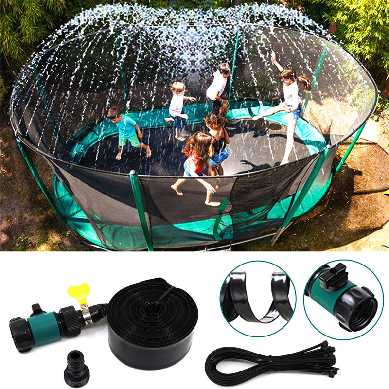 Trampoline Splash Sprinkler-Backyard Water-Misting Hose
