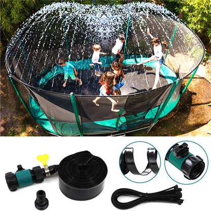 Trampoline Splash Sprinkler-Backyard Water-Misting Hose