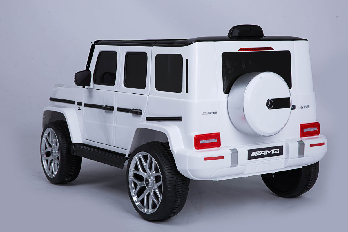 Licensed Mercedes-Benz G63 12V Kids Ride-On Car with Parental Remote Control – White